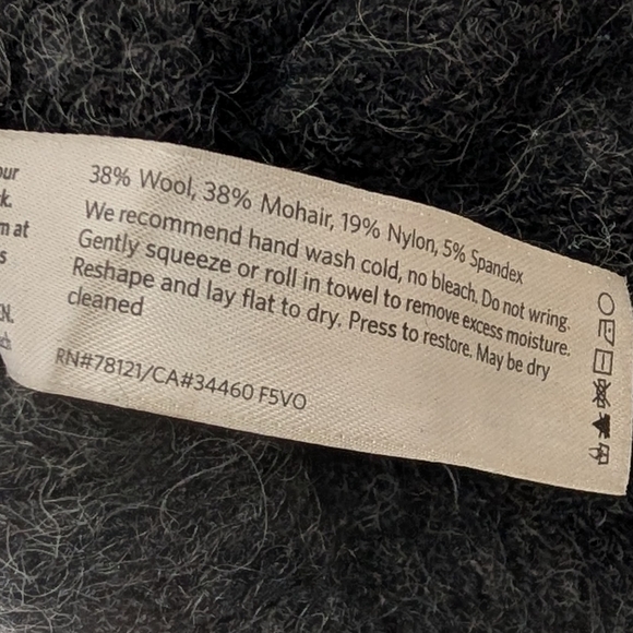 Eileen Fisher Mohair Plush Melange V-neck Button Down Boyfriend Cardigan Sweater - Picture 7 of 10